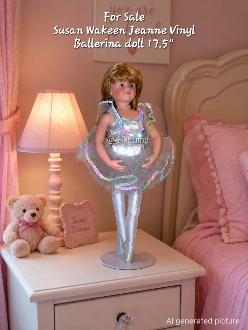 Susan Wakeen Jeanne Vinyl Ballerina doll 17.5"